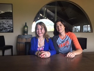 Marisa D'Vari with Conn Creek winemaker Elizabeth DeLouise-Grant at Napa Valley Winery Event 