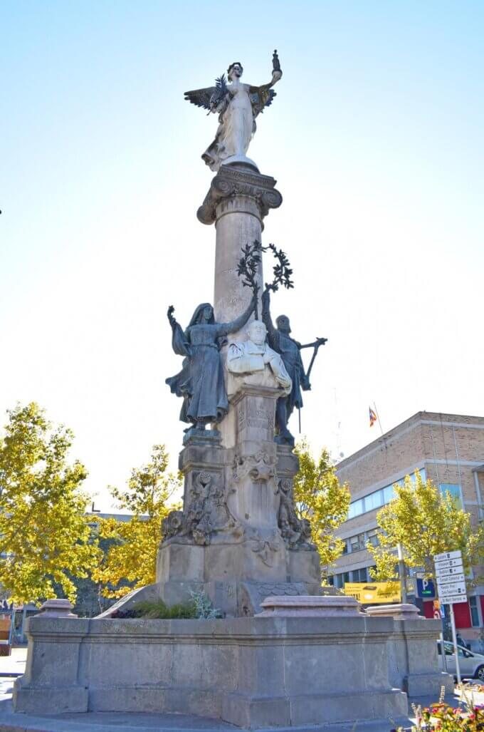 Spanish sparkling wine iconic statue