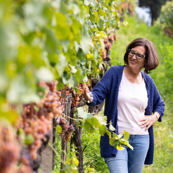 Elena Walch in her vineyard