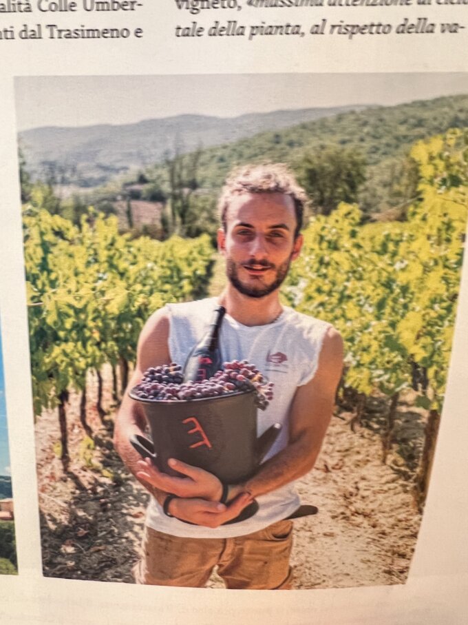 Raffaele Chierico in his vineyards