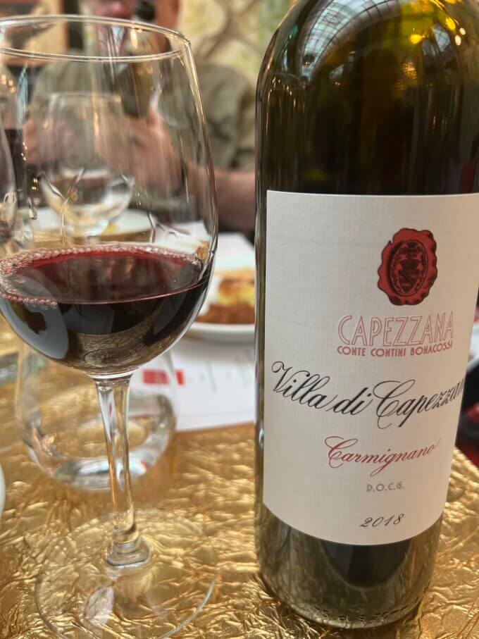 Wine of the Contini Bonacossi family
