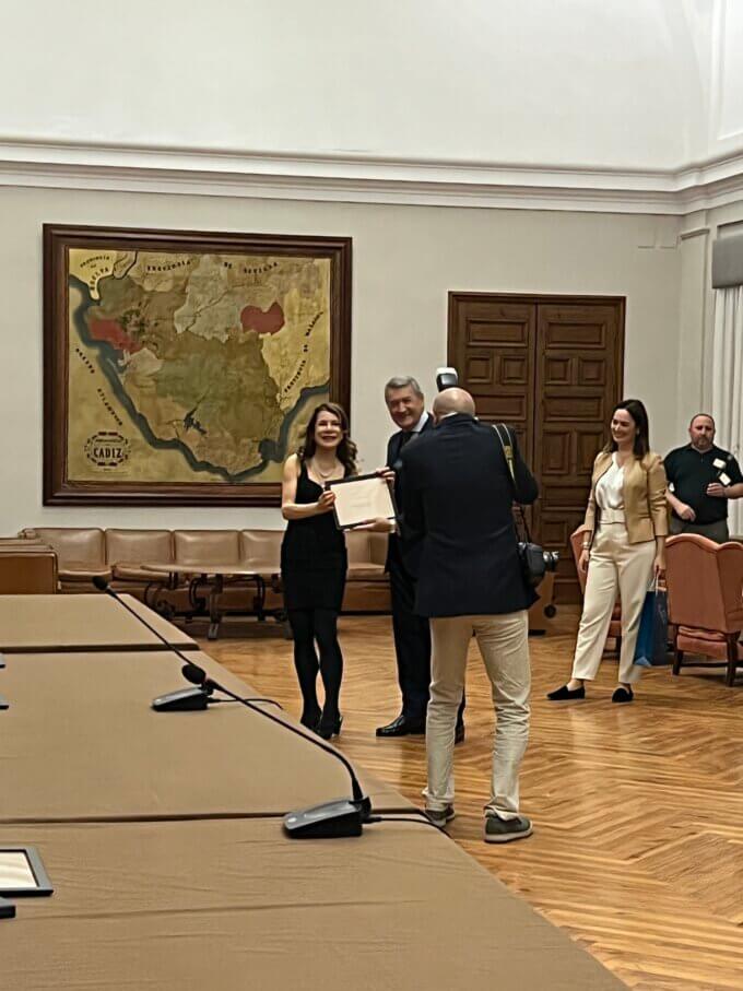 Marisa Receiving Sherry Educator Diploma